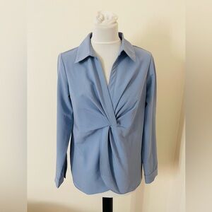 Soft Surroundings Women Top Blouse Size S Collared Long Sleeves Business Casual
